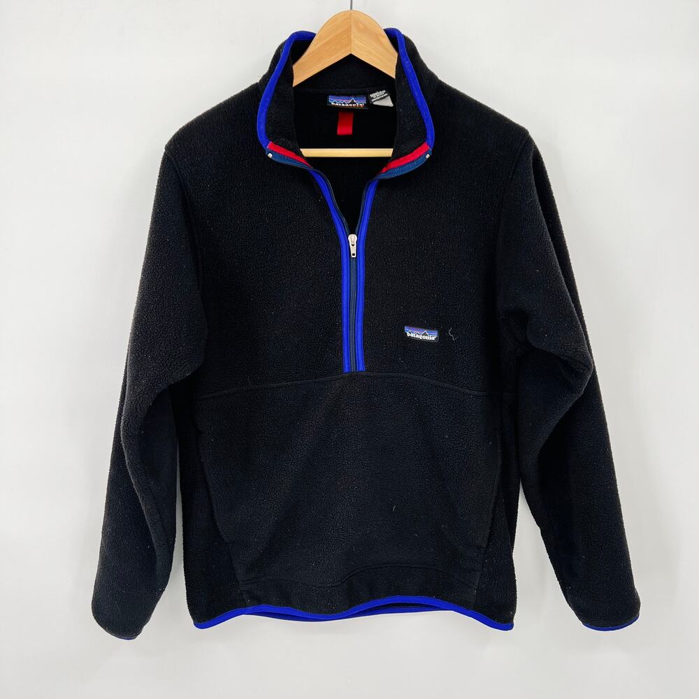 Vintage Patagonia Fall 1999 Black Half-Zip Fleece Jacket Women's Small - Picture 6 of 12